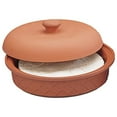 thumbnail image 1 of Fox Run Terracotta Tortilla Warmer with Glazed Interior, 8" x 8" Oven Safe and Microwaveable Tortilla Holder, 1 of 5