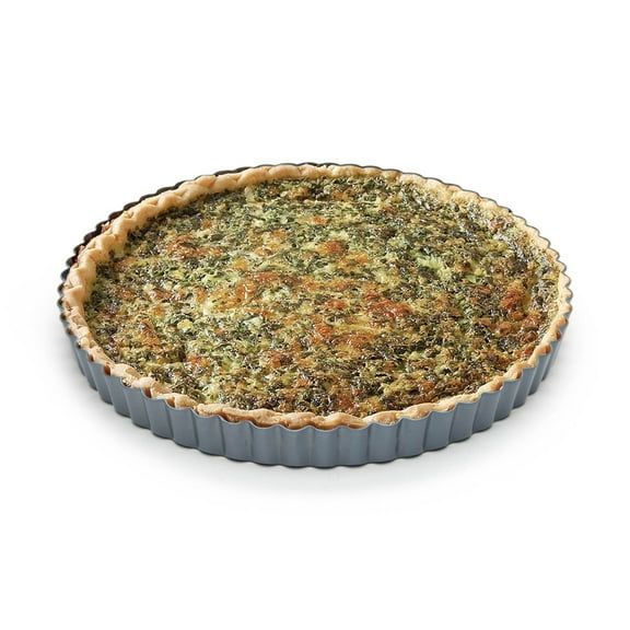 Fox Run Non-Stick Loose Bottom Quiche Pan, Carbon Steel, 9.5" x 9.5" x 1"