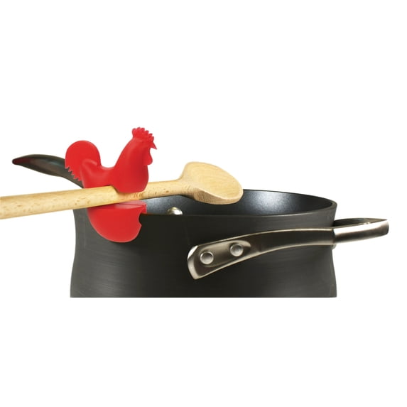 Fox Run Pig and Rooster Pot Clip, Red/Pink