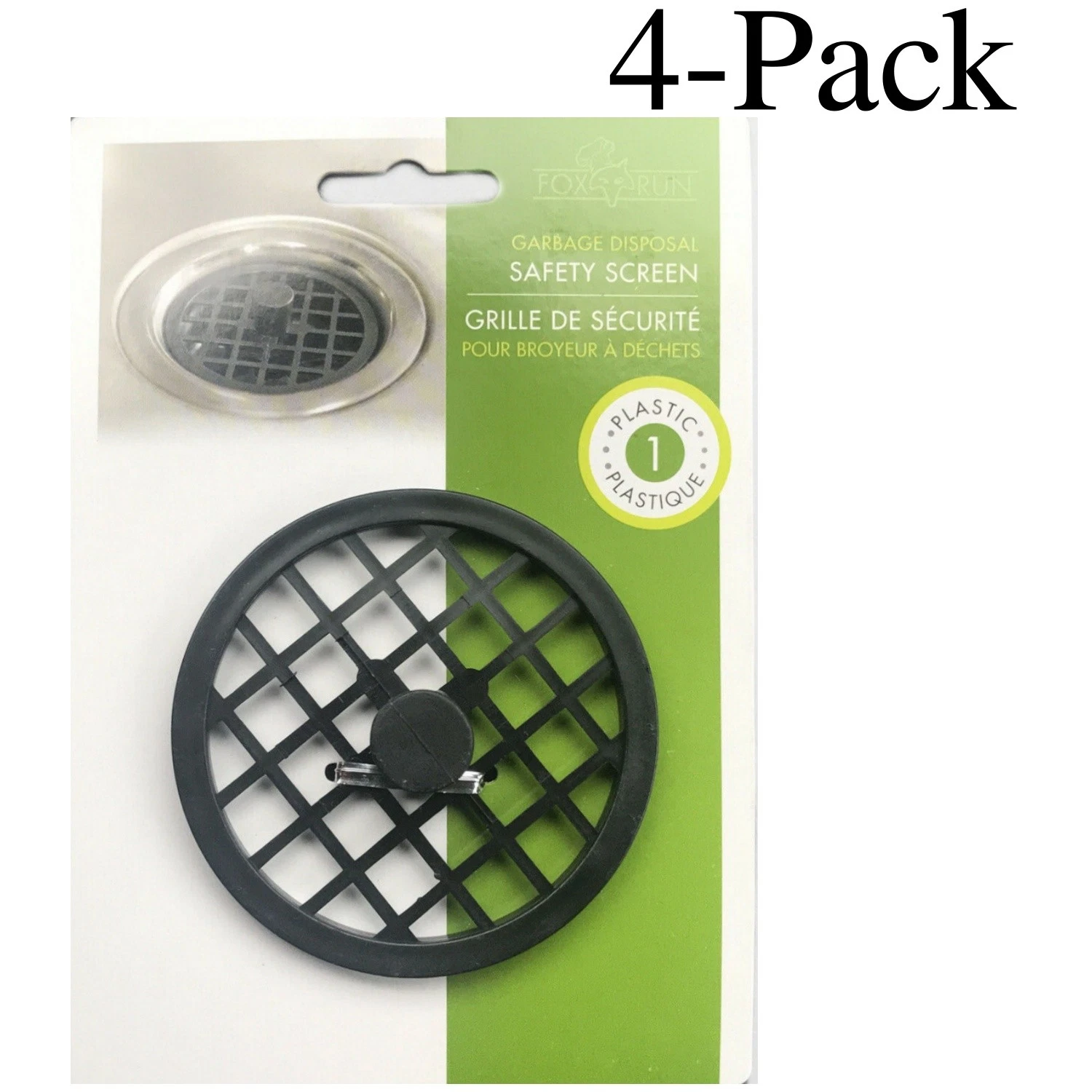 Fox Run Plastic Garbage Disposal Safety Screen, 3 Inches - Black (4 ...