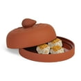 thumbnail image 1 of Fox Run Round Garlic Baker, Terra Cotta, 7" x 7" x 4.25", 1 of 7