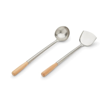 Fox Run Wok Spatula & Ladle Tool Set, Extra-Long Restaurant Size