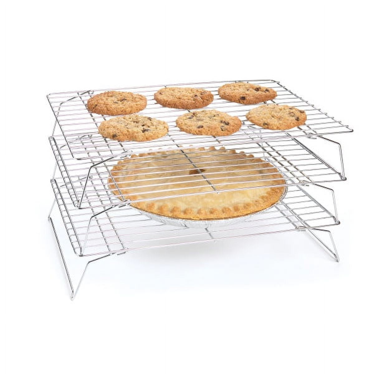 Chrome Stackable Cooling Rack Set, 3-Piece, 14" x 10"