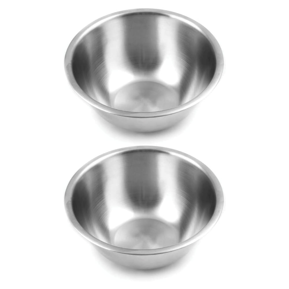 Fox Run Stainless Steel Mixing Bowl 1.25 Quart Flat Base Retains Temperature 7326 Mix Whisk, 2