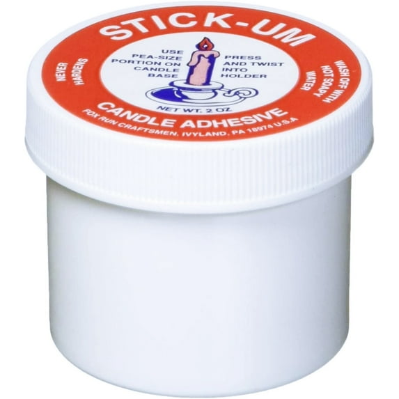 Stick-Um Candle Adhesive 2 Ounces Holds Candles Straight