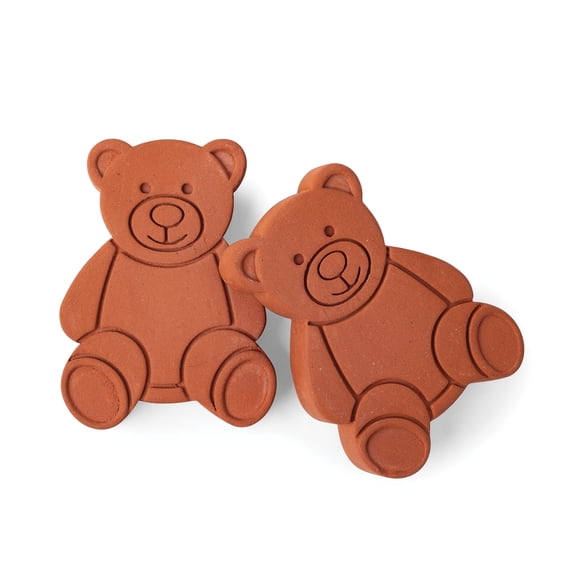 Fox Run Terracotta Brown Sugar Bear Keeper & Saver, Set of 2, 2.5" x 1.75"