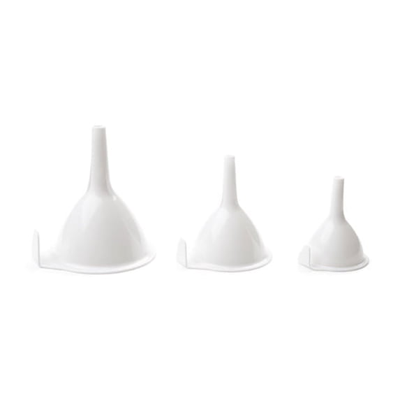 FUNNEL 3PC WHITE POLY (Pack of 1)