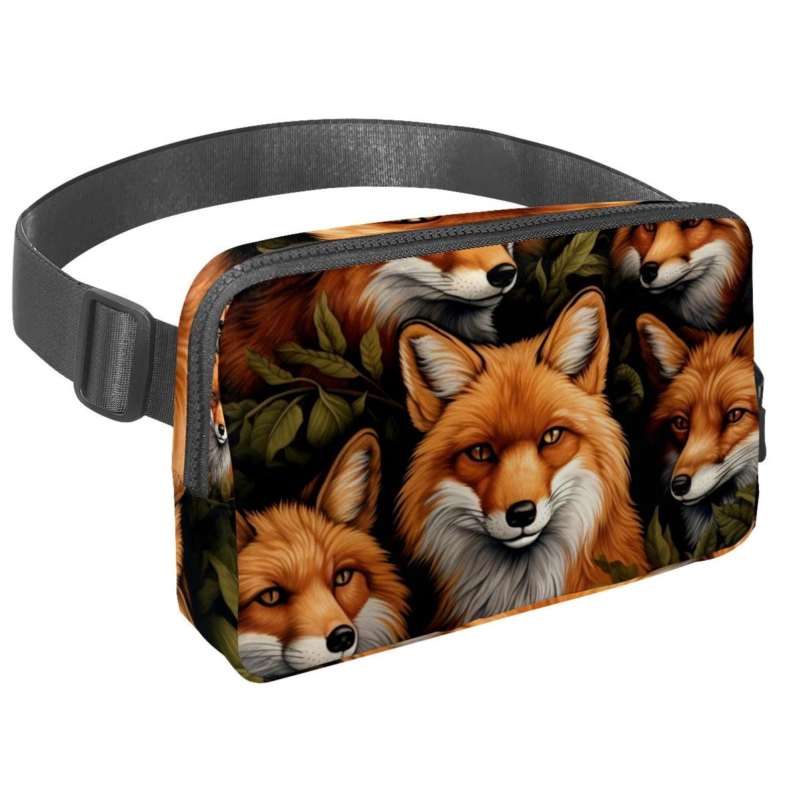 Fox Running Belt Fanny Packs Waist Packs with Extension Strap Unisex Lightweight Adjustable