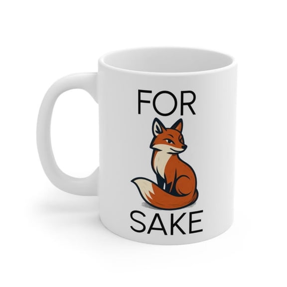 Fox Sake Mug Fox Illustration, Funny Pase Coffee Cup.jpg