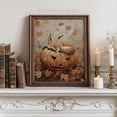 Fox Sleeping On Pumpkin With Leaves Wall Art, Cute Autumn, Whimsical ...