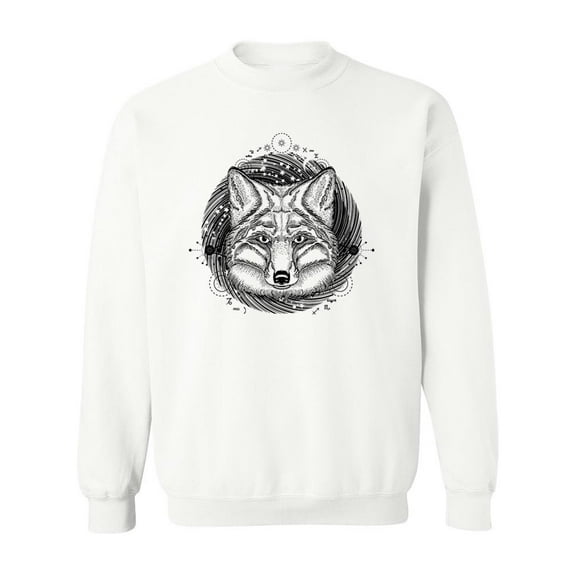 Fox Space Design Sweatshirt Men -Image by Shutterstock, Male Large