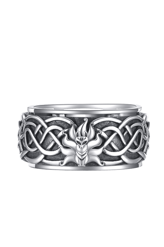Fox Spinner Ring Sterling Silver Anxiety Rings Fox Jewelry Gifts for Women