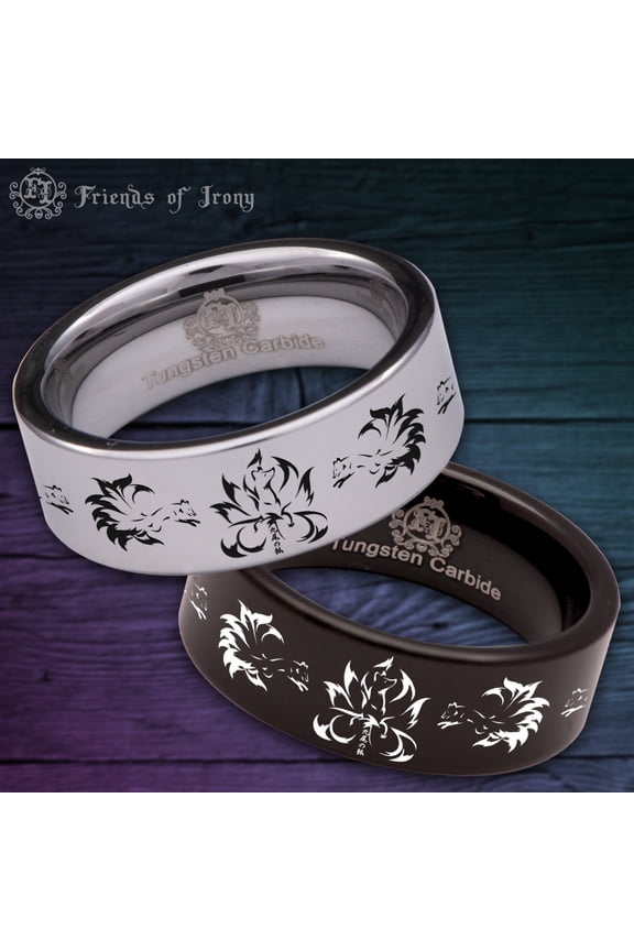 Fox Spirit Animal Tungsten Carbide Ring