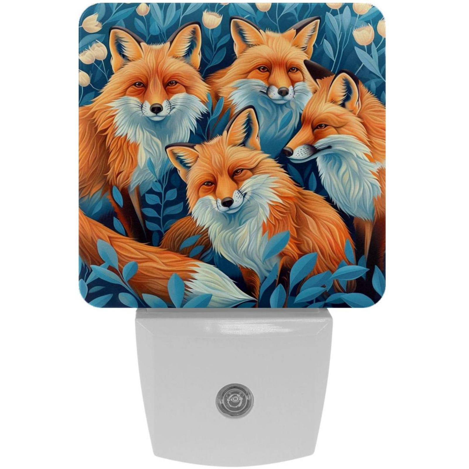 Fox Square LED Night Lights Small, Portable Lighting for Any Room