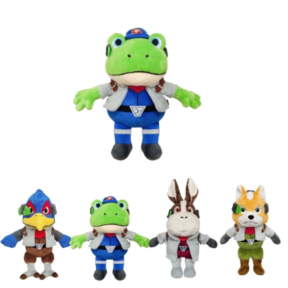 Fox Star Collectible Fox Star Plush Toy 10", Cute Soft Stuffed Character for Fox Star Gaming Enthusiasts,Birthday Gift for Fox Star Lovers,Slippy Toad*1