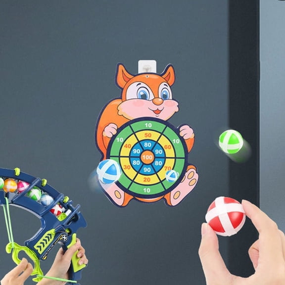 Kids' Fox Sticky Ball Dartboard, Fun Indoor Outdoor Game, Birthday Gift for Boys & Girls 3-12