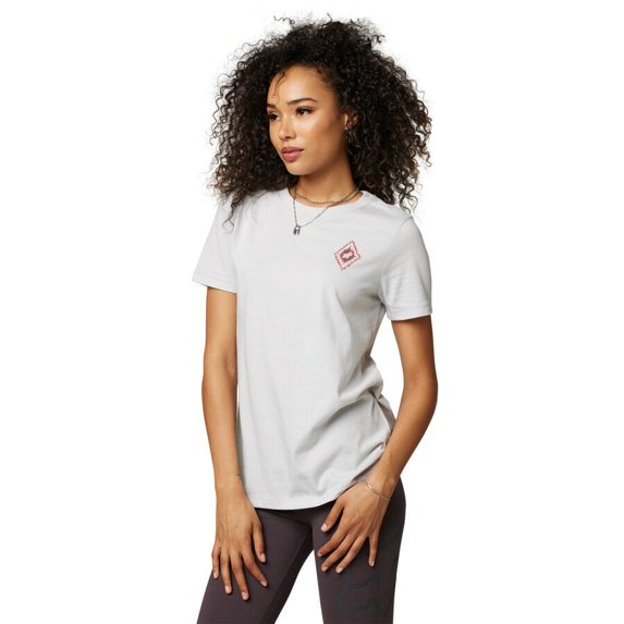 Fox Still In Short Sleeve Womens T-shirt (Small, Vintage White)
