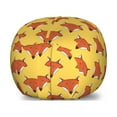 thumbnail image 1 of Fox Storage Toy Bag Chair, Portrait of Forest Animal Faces Funny Creatures of Nature Cartoon Print, Stuffed Animal Organizer Washable Bag, Large Size, Rust and Mustard, by Ambesonne, 1 of 3