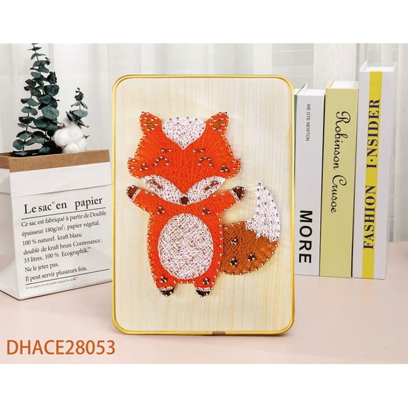 Wizardi Fox String Art Kit with Stand. Simple Decorative DIY String Art Craft Kit M1-3 DHACE28053