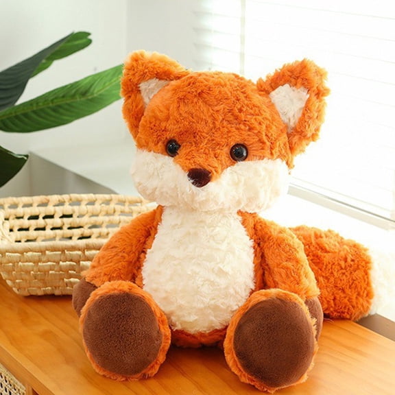 Fox Stuffed Animal Plush Toy, Soft Fluffy Fox Plushie, Forest Animal Fox Plush Doll, Sofa Home Decor, Perfect Birthday Christmas Holiday Gift for Adult