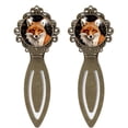 thumbnail image 1 of Fox Stylish and Durable Vintage Copper-Colored Lace Bookmarks - Set of 2 Stainless Steel Bookmarks, Gift for Book Lovers and Readers, 1 of 5