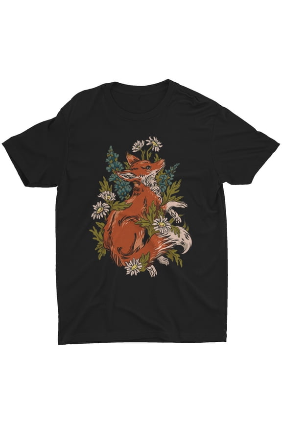 Fox T Shirt Funny Animal Forest Wildlife T-Shirt Nature Cottagecore Women Men