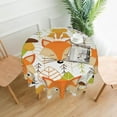 thumbnail image 1 of Fox Tablecloth Round Table Cloths 60 Inch Wrinkle Resistant Picnic Table Covers Washable Polyester for Holiday Kitchen Party Picnic -Mushroom, 1 of 6