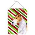 thumbnail image 1 of Fox Terrier Candy Cane Holiday Christmas Wall or Door Hanging Prints, 1 of 2