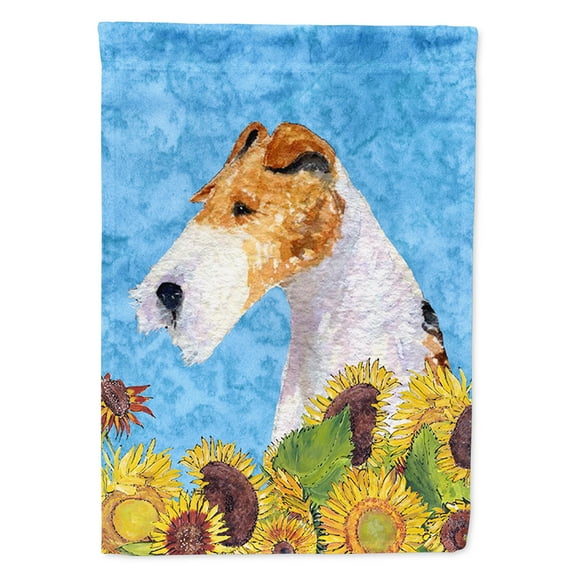 Fox Terrier Flag Canvas House Size