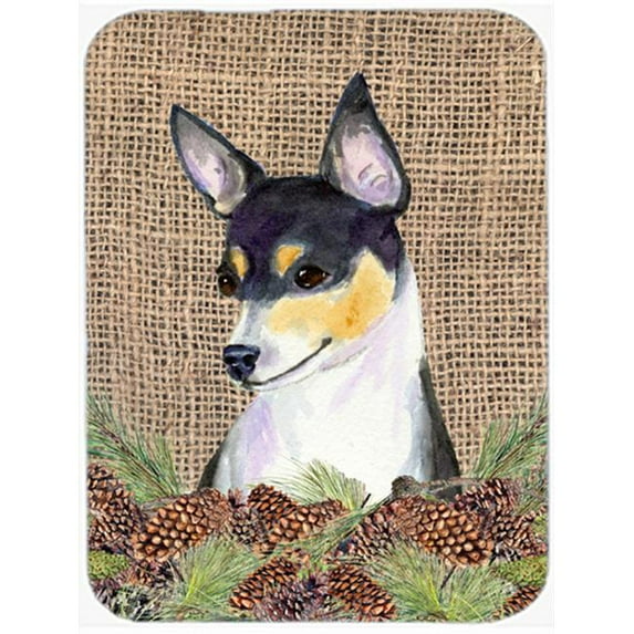 Fox Terrier Glass Cutting Board - Large