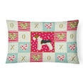 thumbnail image 1 of Fox Terrier Love Canvas Fabric Decorative Pillow, 1 of 3
