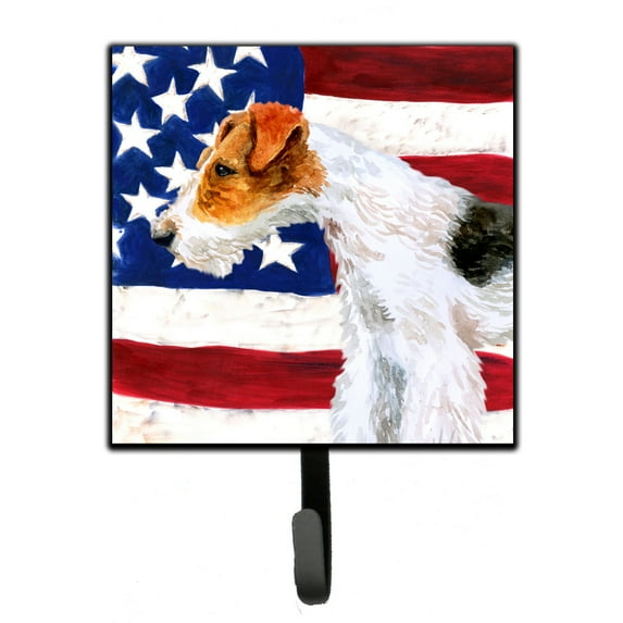 Fox Terrier Patriotic Leash or Key Holder