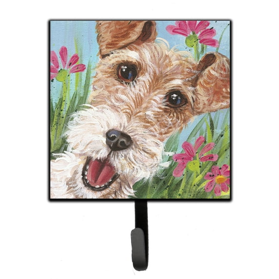 Fox Terrier by Judith Yates Leash or Key Holder
