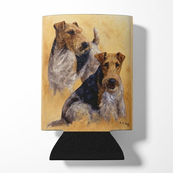 Fox Terriers by Michael Herring Can or Bottle Hugger