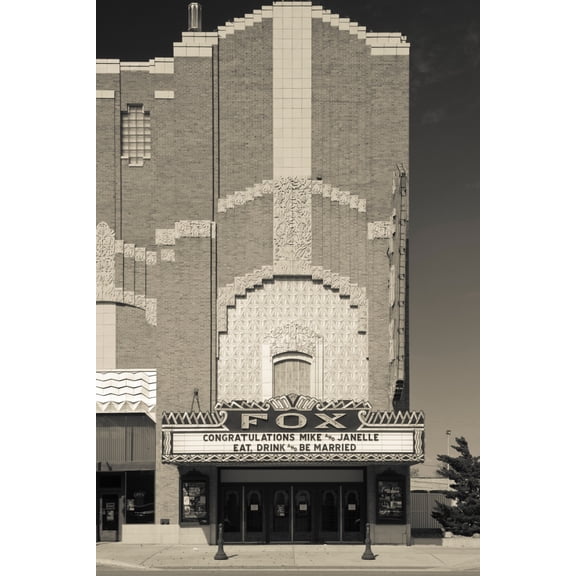 Fox Theatre building Hutchinson Reno County Kansas USA Canvas Art - Panoramic Images (18 x 24)