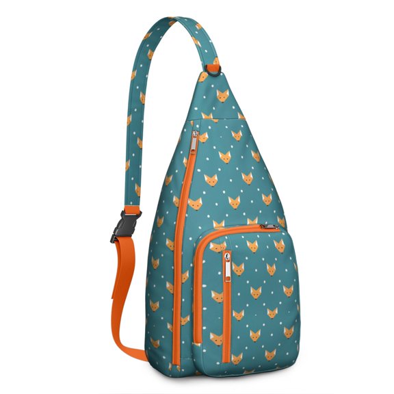 Fox-Themed Sling Backpack – Lightweight & Stylish Crossbody Bag for Outdoor Hiking, Travel & Everyday Use