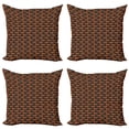 thumbnail image 1 of Ambesonne Fox Throw Pillow Cover 4 Pack, Forest Animal Silhouette, 20", Orange Charcoal Grey, 1 of 2