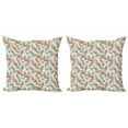 thumbnail image 1 of Ambesonne Animal Throw Pillow Cover 2 Pack, Fox in the Winter Forest, 18", Pale Sage Green Orange, 1 of 2