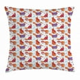 thumbnail image 1 of Fox Throw Pillow Cushion Cover, Snow Foxes with Winter Sweaters and Scarf Cartoon Vulpe Friends in Cozy Environment, Decorative Square Accent Pillow Case, 24 X 24 Inches, Multicolor, by Ambesonne, 1 of 2