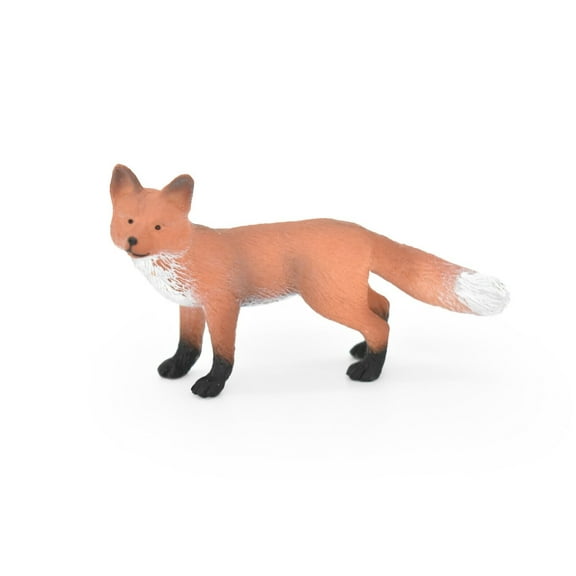 Fox Toy, Red, Animal, Very Realistic Rubber Figure, Model, Educational, Animal, Hand Painted Figurines, 3" CH091 BB84