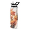 thumbnail image 1 of Fox Tree and Leaves Sports Water Bottle Portable Travel Mug 32oz BPA Free Leak Proof Straw Transparent Tritan for Gym Yoga Cycling Camping, 1 of 7
