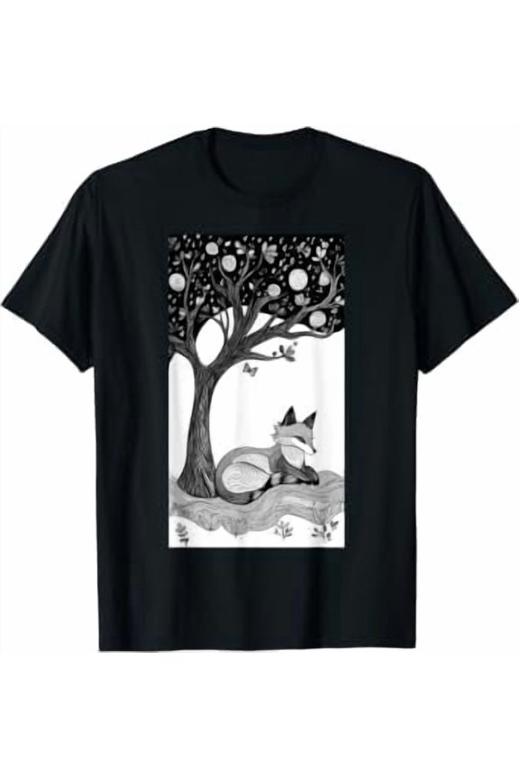 Fox Trees Nature Tree art Animal lover Art T-Shirt