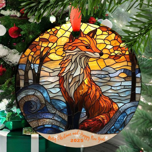 Fox Unique 4 Christmas Ornament, Xmas Hanging Ornament, Mother’S Day Ornament, Valentine Ornament Gift, Celebration Hanging Decor, Keepsake 2025