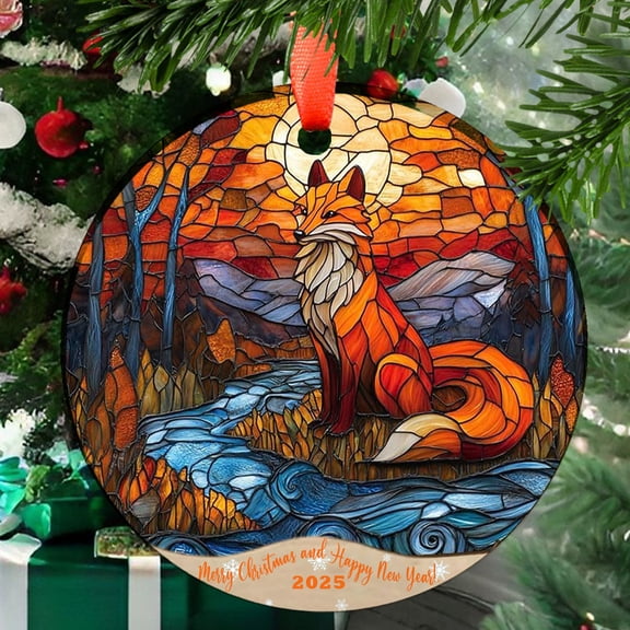 Fox Unique 5 Christmas Ornament, Christmas Decoration Gift, Special Keepsake for Mother, Romantic Valentine Decoration, Seasonal Festival Keepsake, Keepsake 2025