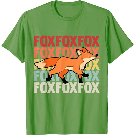 Fox Unisex T-Shirt for Men Women Kidss,Lime Color,Size M