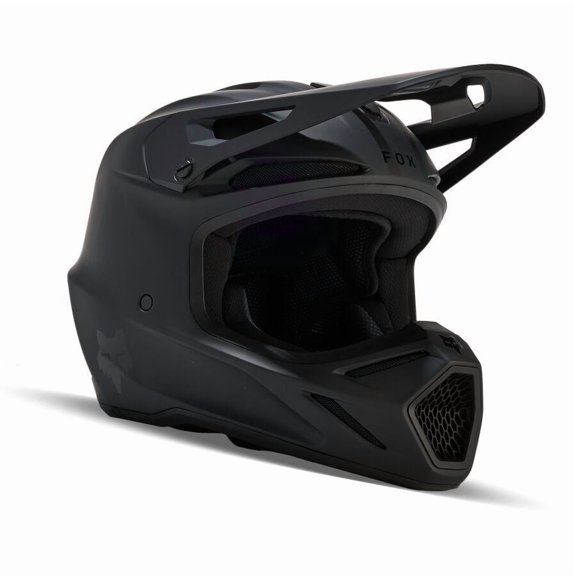 Fox V3 Solid Youth Helmet (Large, Matte Black)
