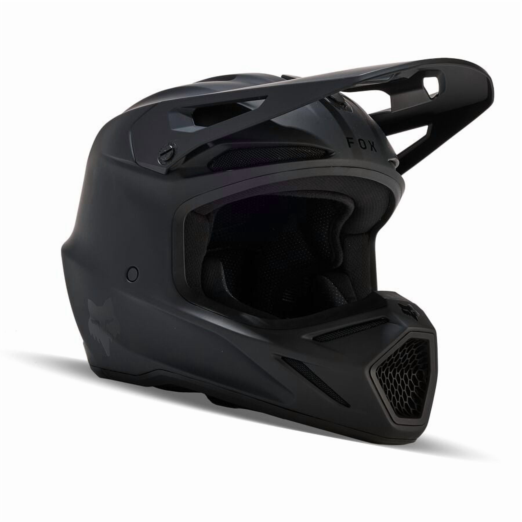 Fox V3 Solid Youth Helmet (Medium, Matte Black)