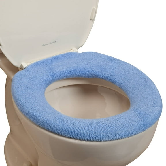 Elastic Cushioned Toilet Seat Cover Universal Fit Blue