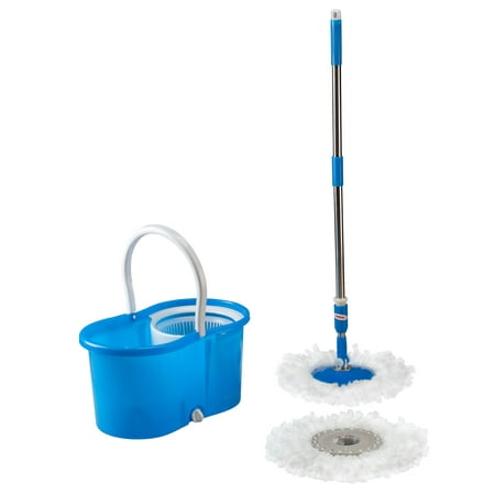 Fox Valley Traders Clean Spin 360 Microfiber Mop and Bucket Set