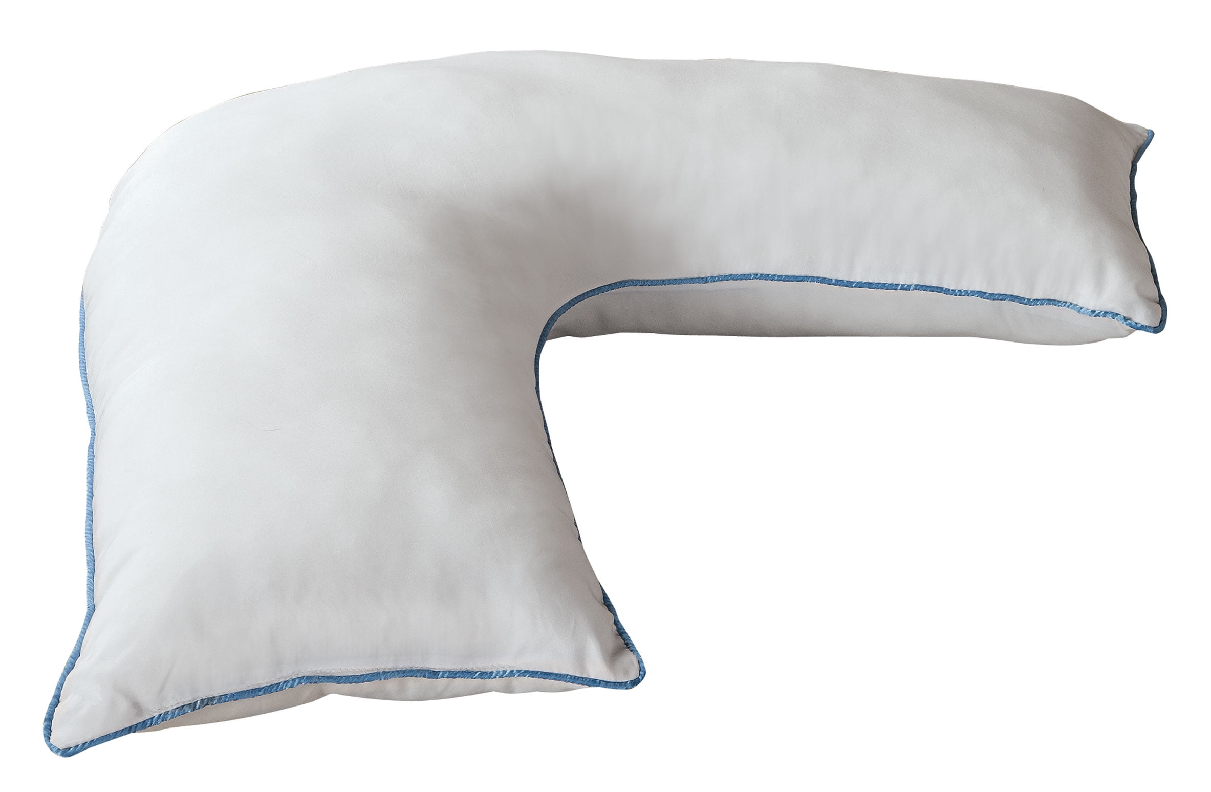 L-Shape Body Support Pillow for Knees, Spine, Neck & Shoulders, White